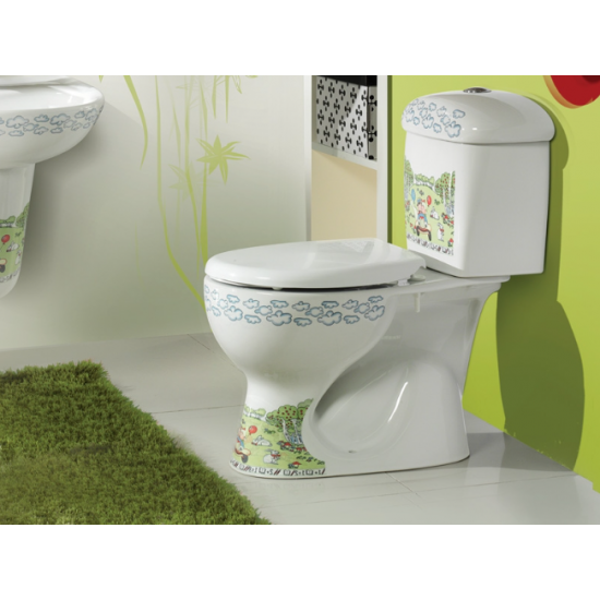 Λεκάνη Δαπέδου με καζανάκι Cerastyle 008100-pw-61 Πισωστόμια Παιδική Λεκάνη Δαπέδου με καζανάκι Cerastyle 008100-pw-61 Πισωστόμια Παιδική